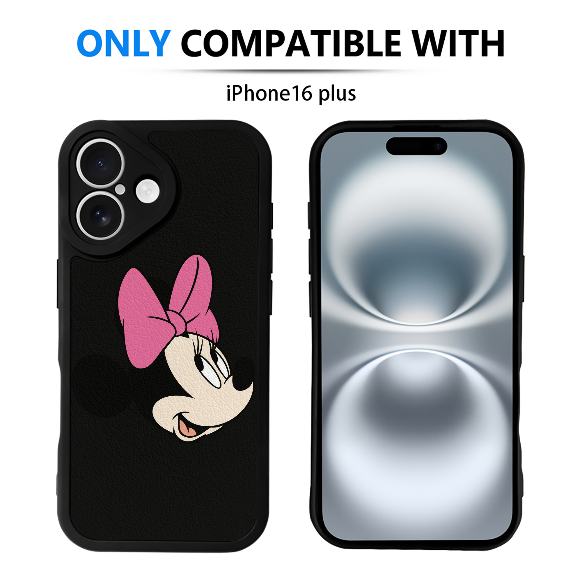 （画像用） ミッキーマウス Mickey Mouse 【iPhone 16シリーズ対応】シリコンスマホケース（レザー調） 材質：シリコン